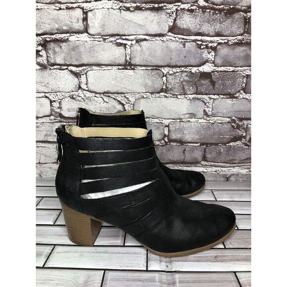 Josef Seibel Black Leather Zip High Heel Ankle Boots Women’s Sz 41EU/10.5M 87901 - Picture 4 of 16